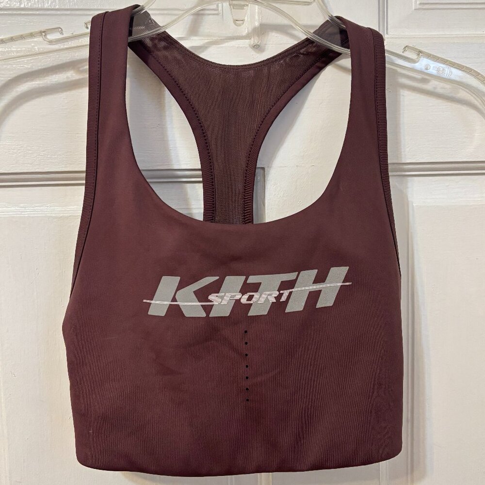 KITH SPORT Sports Bra Maroon Spellout Burgundy Workout Running Kithsport XS